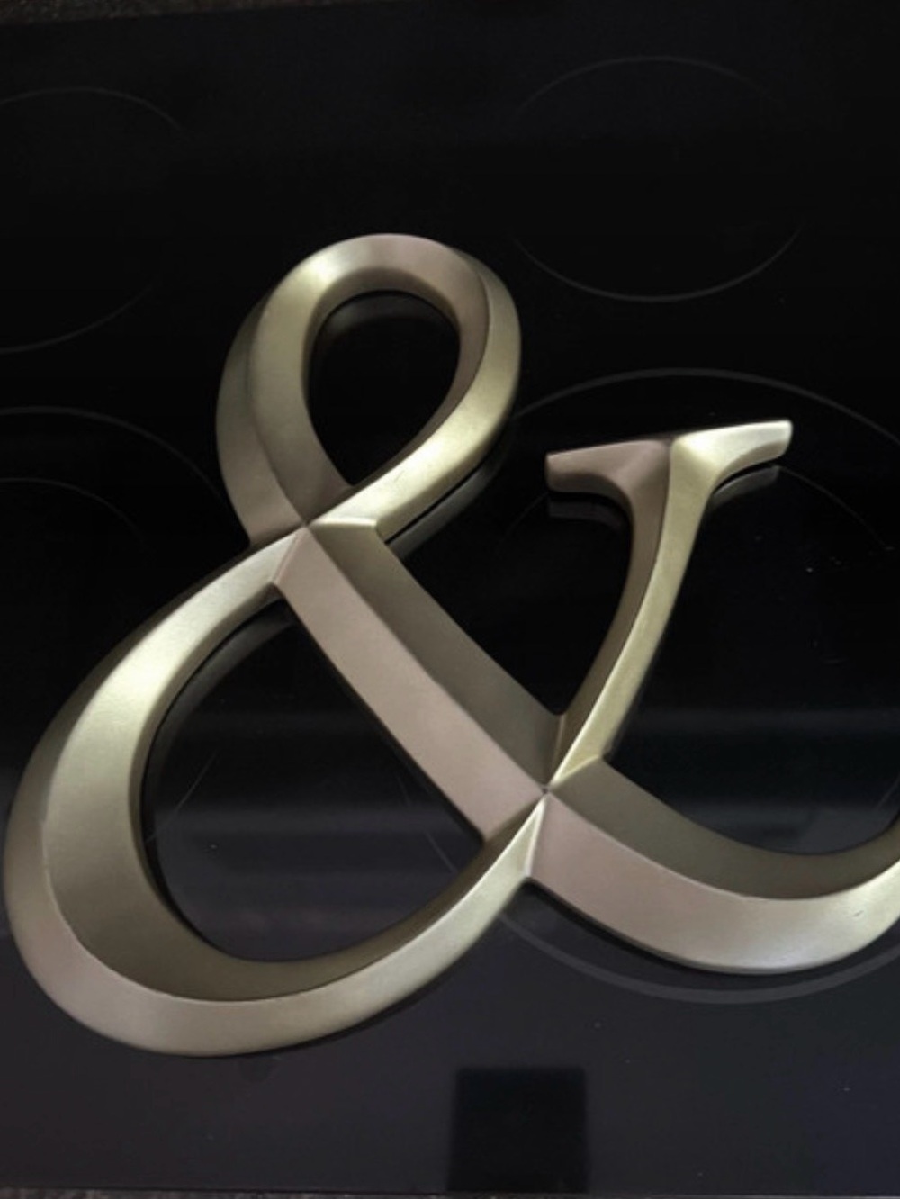 Decorative Wall Letter Accent in Satin Gold